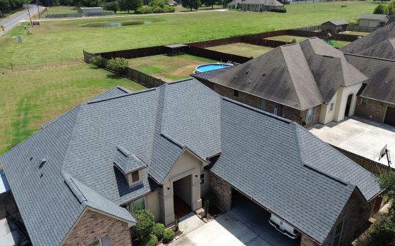 New shingles on roof