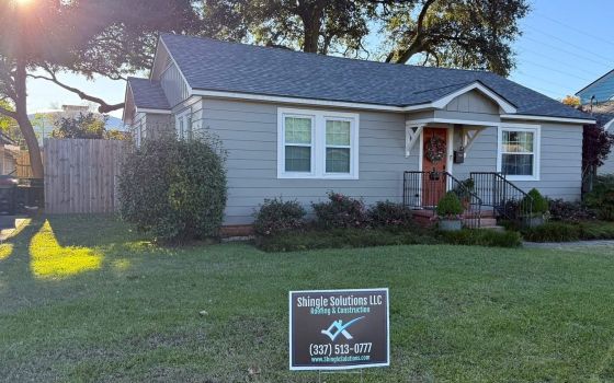New shingles on roof