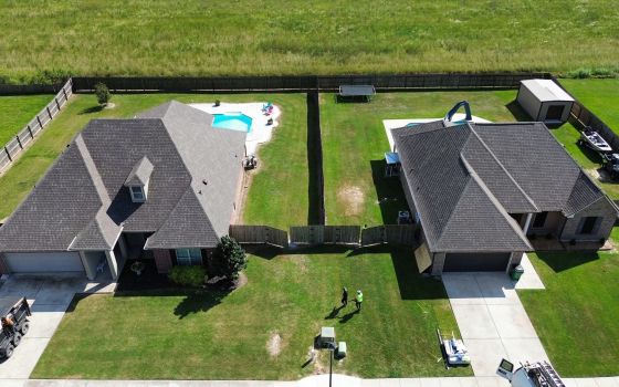 New shingles on roof