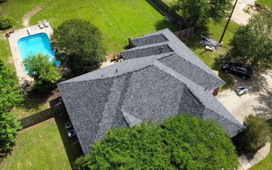 New shingles on roof