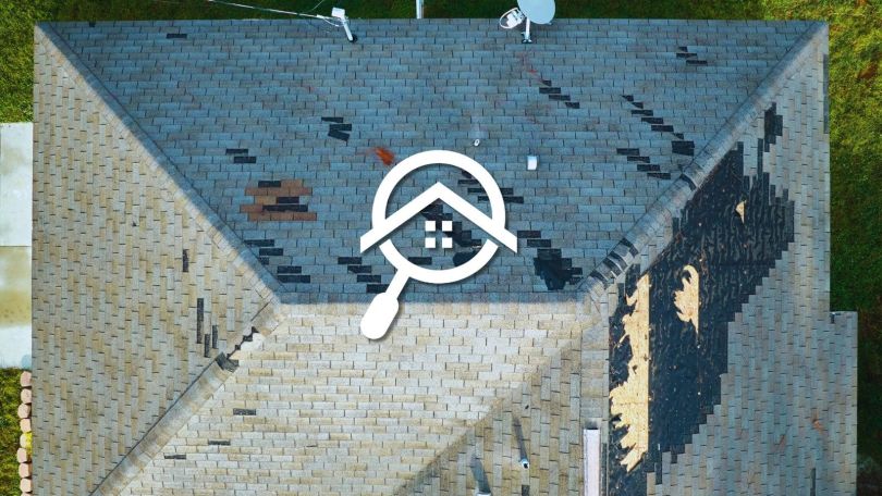 damaged roof from storm