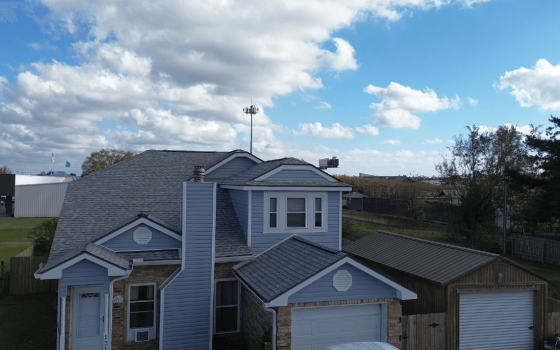 New shingles on roof