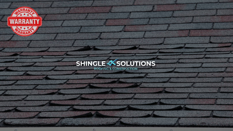 roof of a home with shingles.